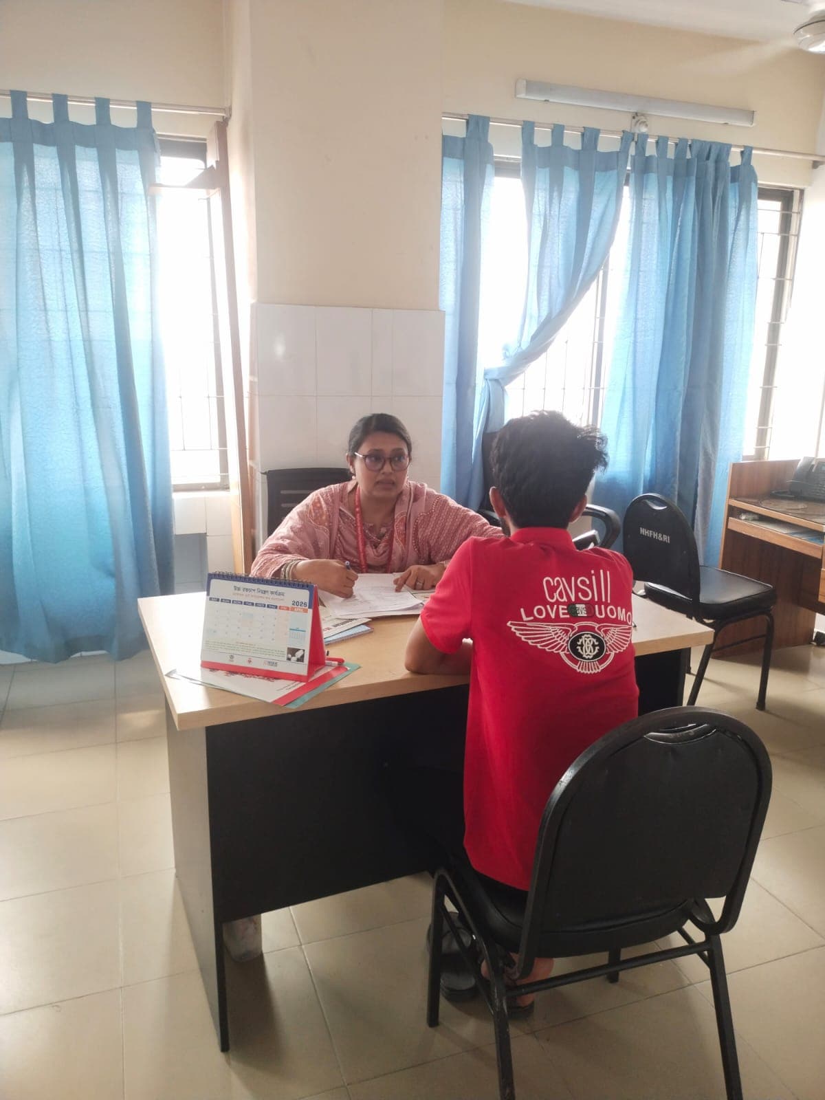One-to-one counselling at the cessation clinic