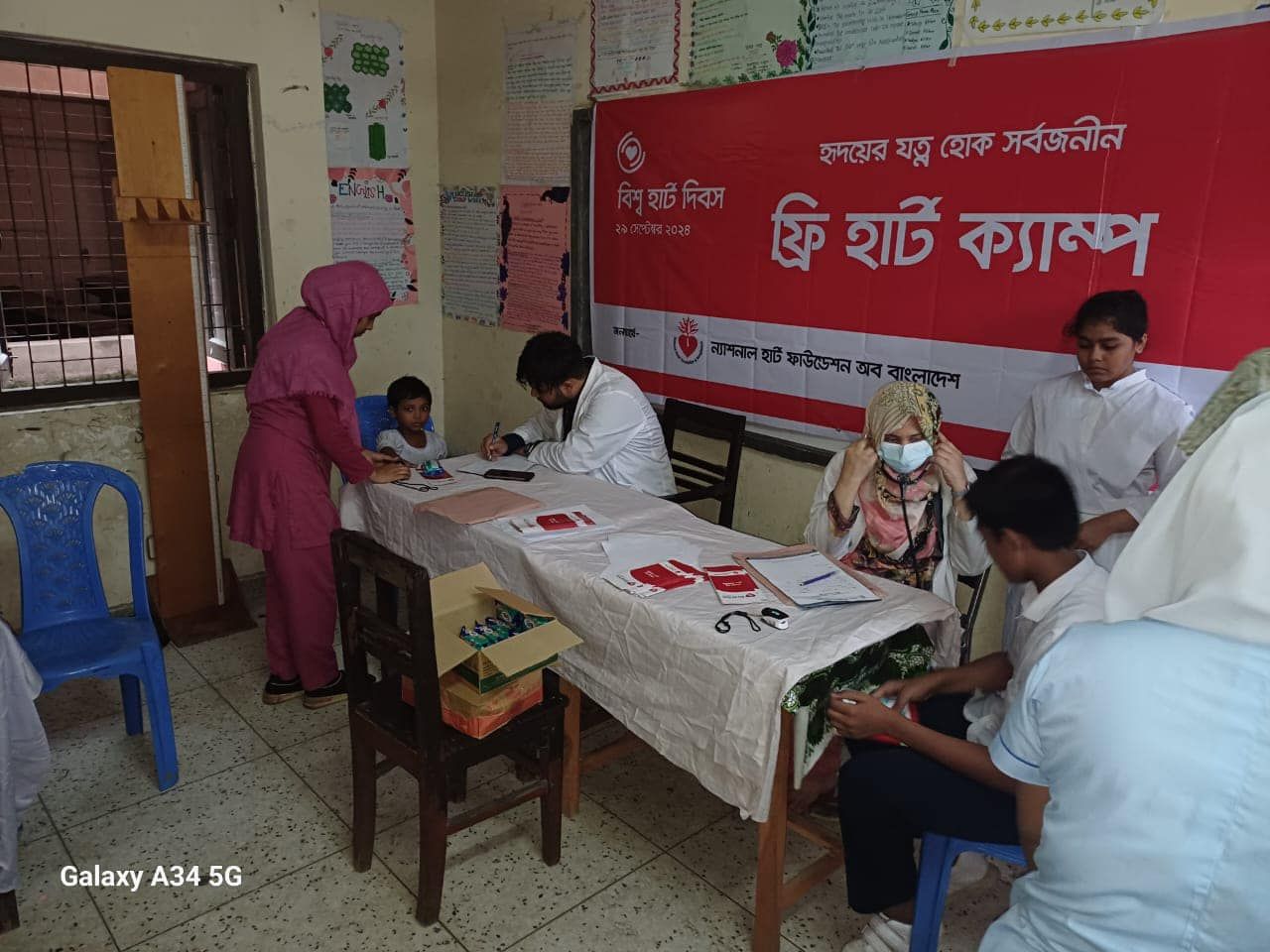 Doctors at the free heart camp.